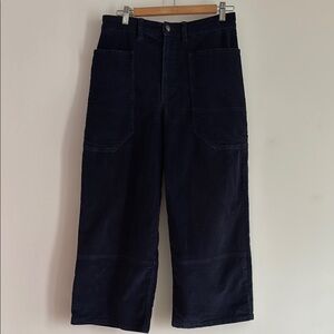Dark Blue Wide-Leg Pants